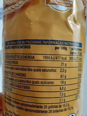 Digestive avena Hacendado ingredientes