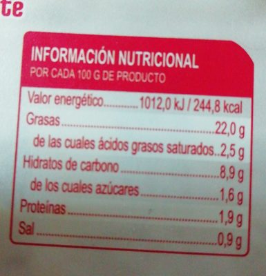 Ensaladilla de patata, zanahoria y guisante Hacendado ingredientes