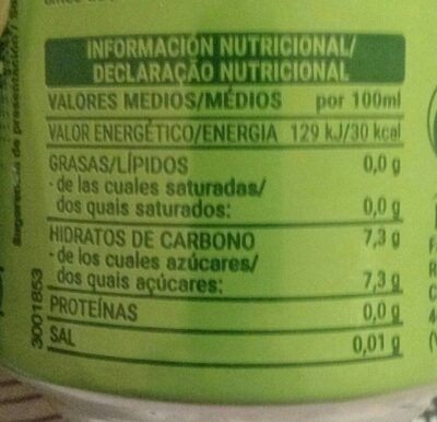 Fresh gas lima limón Hacendado ingredientes