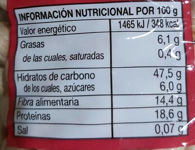 Garbanzo lechoso Hacendado ingredientes