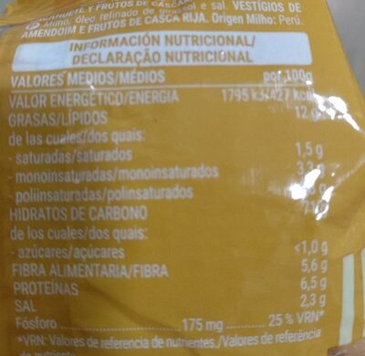 Maíz gigante frito Hacendado ingredientes