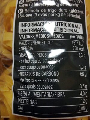 Nidos al huevo Hacendado ingredientes