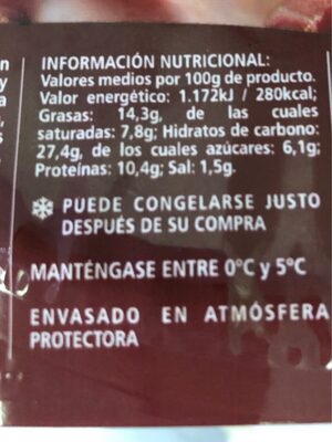 Quiche york + bacon Hacendado ingredientes