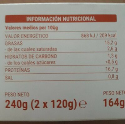 Sardinas en salsa de escabeche Hacendado ingredientes