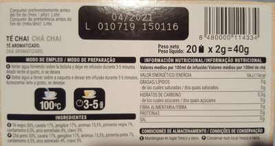 Té aromatizado Hacendado ingredientes