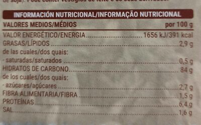 Tostadas sin gluten Hacendado ingredientes